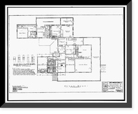 Historic Framed Print, U.S. Naval Air Station, Captain's Quarters, Q-8 North Avenue, Pensacola, Escambia County, FL - 5,  17-7/8" x 21-7/8"