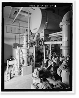 Historic Framed Print, NASA Industrial Plant, Reservoir & Pump House, 12214 Lakewood Boulevard, Downey, Los Angeles County, CA,  17-7/8" x 21-7/8"