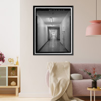 Historic Framed Print, NASA Industrial Plant, Systems Integration & Checkout Facility, 12214 Lakewood Boulevard, Downey, Los Angeles County, CA - 21,  17-7/8" x 21-7/8"