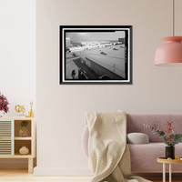 Historic Framed Print, Douglas Aircraft Company Long Beach Plant, 3855 Lakewood Boulevard, Long Beach, Los Angeles County, CA - 9,  17-7/8" x 21-7/8"