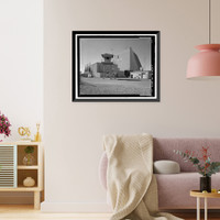 Historic Framed Print, Beale Air Force Base, Perimeter Acquisition Vehicle Entry Phased-Array Warning System, End of Spencer Paul Road, north of Warren Shingle, Marysville vicinity, Yuba County, CA - 4,  17-7/8" x 21-7/8"