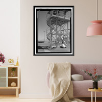 Historic Framed Print, Beale Air Force Base, Perimeter Acquisition Vehicle Entry Phased-Array Warning System, Guard Tower, End of Spencer Paul Road, north of Warren Shingle, Marysville vicinity, Yuba County, CA - 2,  17-7/8" x 21-7/8"