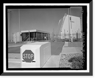 Historic Framed Print, Beale Air Force Base, Perimeter Acquisition Vehicle Entry Phased-Array Warning System, Gate House, End of Spencer Paul Road, north of Warren Shingle, Marysville vicinity, Yuba County, CA,  17-7/8" x 21-7/8"