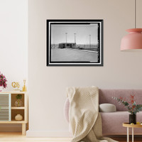 Historic Framed Print, Beale Air Force Base, Perimeter Acquisition Vehicle Entry Phased-Array Warning System, Gate House, End of Spencer Paul Road, north of Warren Shingle, Marysville vicinity, Yuba County, CA - 2,  17-7/8" x 21-7/8"