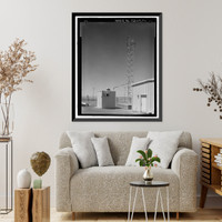 Historic Framed Print, Beale Air Force Base, Perimeter Acquisition Vehicle Entry Phased-Array Warning System, Microwave Equipment Building, End of Spencer Paul Road, north of Warren Shingle, Marysville vicinity, Yuba County, CA,  17-7/8" x 21-7/8"