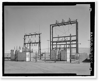 Historic Framed Print, Beale Air Force Base, Perimeter Acquisition Vehicle Entry Phased-Array Warning System, Electric Substation, End of Spencer Paul Road, north of Warren Shingle, Marysville vicinity, Yuba County, CA,  17-7/8" x 21-7/8"