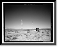 Historic Framed Print, Naval Ordnance Test Station Inyokern, Randsburg Wash Facility Target Test Towers, Tower Road, China Lake vicinity, Kern County, CA - 2,  17-7/8" x 21-7/8"
