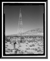 Historic Framed Print, Naval Ordnance Test Station Inyokern, Randsburg Wash Facility Target Test Towers, Tower Road, China Lake vicinity, Kern County, CA - 4,  17-7/8" x 21-7/8"