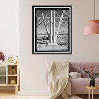 Historic Framed Print, Naval Ordnance Test Station Inyokern, Randsburg Wash Facility Target Test Towers, Tower Road, China Lake vicinity, Kern County, CA - 6,  17-7/8" x 21-7/8"