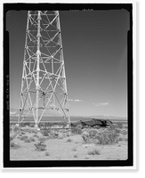 Historic Framed Print, Naval Ordnance Test Station Inyokern, Randsburg Wash Facility Target Test Towers, Tower Road, China Lake vicinity, Kern County, CA - 8,  17-7/8" x 21-7/8"