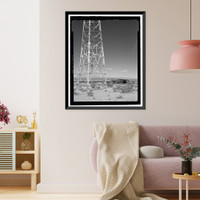 Historic Framed Print, Naval Ordnance Test Station Inyokern, Randsburg Wash Facility Target Test Towers, Tower Road, China Lake vicinity, Kern County, CA - 8,  17-7/8" x 21-7/8"