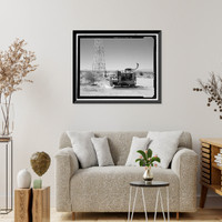 Historic Framed Print, Naval Ordnance Test Station Inyokern, Randsburg Wash Facility Target Test Towers, Tower Road, China Lake vicinity, Kern County, CA - 12,  17-7/8" x 21-7/8"
