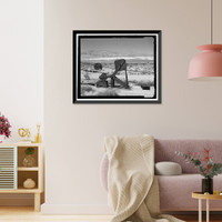 Historic Framed Print, Naval Ordnance Test Station Inyokern, Randsburg Wash Facility Target Test Towers, Tower Road, China Lake vicinity, Kern County, CA - 14,  17-7/8" x 21-7/8"