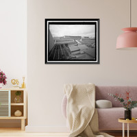 Historic Framed Print, Kahului Cannery, Plant No. 28, Cannery Building and Dryer House/Feed Storage Building, 120 Kane Street, Kahului, Maui County, HI,  17-7/8" x 21-7/8"