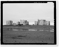 Historic Framed Print, POW-3 Distant Early Warning Line Station, Bullen Point, Prudhoe Bay vicinity, North Slope Borough, AK - 5,  17-7/8" x 21-7/8"