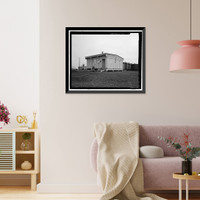 Historic Framed Print, POW-3 Distant Early Warning Line Station, Bullen Point, Prudhoe Bay vicinity, North Slope Borough, AK - 12,  17-7/8" x 21-7/8"