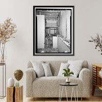 Historic Framed Print, POW-3 Distant Early Warning Line Station, Bullen Point, Prudhoe Bay vicinity, North Slope Borough, AK - 14,  17-7/8" x 21-7/8"