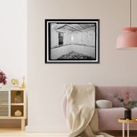 Historic Framed Print, POW-3 Distant Early Warning Line Station, Bullen Point, Prudhoe Bay vicinity, North Slope Borough, AK - 19,  17-7/8" x 21-7/8"