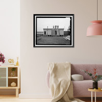 Historic Framed Print, POW-3 Distant Early Warning Line Station, Bullen Point, Prudhoe Bay vicinity, North Slope Borough, AK - 31,  17-7/8" x 21-7/8"