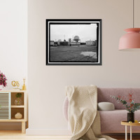 Historic Framed Print, POW-3 Distant Early Warning Line Station, Bullen Point, Prudhoe Bay vicinity, North Slope Borough, AK - 40,  17-7/8" x 21-7/8"