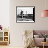 Historic Framed Print, POW-3 Distant Early Warning Line Station, Bullen Point, Prudhoe Bay vicinity, North Slope Borough, AK - 42,  17-7/8" x 21-7/8"