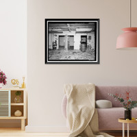 Historic Framed Print, POW-3 Distant Early Warning Line Station, Bullen Point, Prudhoe Bay vicinity, North Slope Borough, AK - 48,  17-7/8" x 21-7/8"