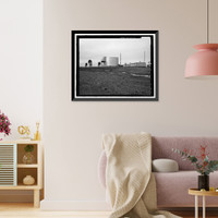 Historic Framed Print, POW-3 Distant Early Warning Line Station, Bullen Point, Prudhoe Bay vicinity, North Slope Borough, AK - 51,  17-7/8" x 21-7/8"