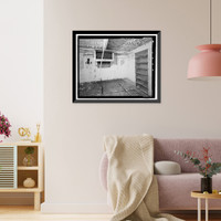 Historic Framed Print, POW-3 Distant Early Warning Line Station, Bullen Point, Prudhoe Bay vicinity, North Slope Borough, AK - 54,  17-7/8" x 21-7/8"