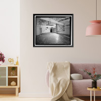 Historic Framed Print, POW-3 Distant Early Warning Line Station, Bullen Point, Prudhoe Bay vicinity, North Slope Borough, AK - 56,  17-7/8" x 21-7/8"