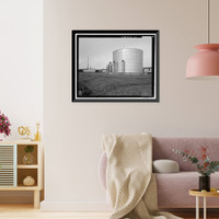 Historic Framed Print, POW-3 Distant Early Warning Line Station, Bullen Point, Prudhoe Bay vicinity, North Slope Borough, AK - 69,  17-7/8" x 21-7/8"