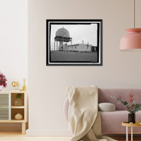 Historic Framed Print, POW-3 Distant Early Warning Line Station, Bullen Point, Prudhoe Bay vicinity, North Slope Borough, AK - 75,  17-7/8" x 21-7/8"