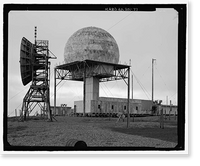 Historic Framed Print, POW-3 Distant Early Warning Line Station, Bullen Point, Prudhoe Bay vicinity, North Slope Borough, AK - 77,  17-7/8" x 21-7/8"