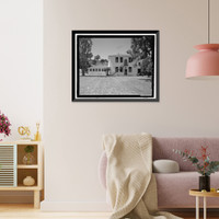 Historic Framed Print, Mare Island Naval Shipyard, Guard House & Barracks, Railroad Avenue near Eighteenth Street, Vallejo, Solano County, CA - 2,  17-7/8" x 21-7/8"