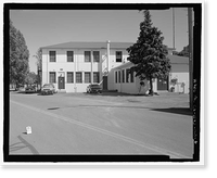 Historic Framed Print, Mare Island Naval Shipyard, Guard House & Barracks, Railroad Avenue near Eighteenth Street, Vallejo, Solano County, CA - 6,  17-7/8" x 21-7/8"