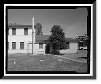 Historic Framed Print, Mare Island Naval Shipyard, Guard House & Barracks, Railroad Avenue near Eighteenth Street, Vallejo, Solano County, CA - 10,  17-7/8" x 21-7/8"