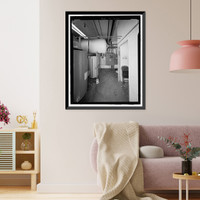 Historic Framed Print, Mare Island Naval Shipyard, Guard House & Barracks, Railroad Avenue near Eighteenth Street, Vallejo, Solano County, CA - 22,  17-7/8" x 21-7/8"