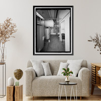 Historic Framed Print, Mare Island Naval Shipyard, Guard House & Barracks, Railroad Avenue near Eighteenth Street, Vallejo, Solano County, CA - 22,  17-7/8" x 21-7/8"