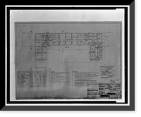 Historic Framed Print, Mare Island Naval Shipyard, Guard House & Barracks, Railroad Avenue near Eighteenth Street, Vallejo, Solano County, CA - 26,  17-7/8" x 21-7/8"