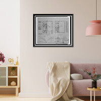 Historic Framed Print, Mare Island Naval Shipyard, South Fire Station, Railroad Avenue near Eighteenth Street, Vallejo, Solano County, CA - 12,  17-7/8" x 21-7/8"