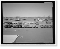 Historic Framed Print, Mare Island Naval Shipyard, Finger Piers 22 & 23, Railroad Avenue near Eighteenth Street, Vallejo, Solano County, CA,  17-7/8" x 21-7/8"