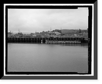 Historic Framed Print, Mare Island Naval Shipyard, Finger Piers 22 & 23, Railroad Avenue near Eighteenth Street, Vallejo, Solano County, CA - 2,  17-7/8" x 21-7/8"