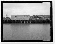 Historic Framed Print, Mare Island Naval Shipyard, Finger Piers 22 & 23, Railroad Avenue near Eighteenth Street, Vallejo, Solano County, CA - 3,  17-7/8" x 21-7/8"