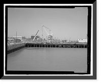 Historic Framed Print, Mare Island Naval Shipyard, Finger Piers 22 & 23, Railroad Avenue near Eighteenth Street, Vallejo, Solano County, CA - 8,  17-7/8" x 21-7/8"