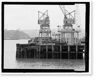 Historic Framed Print, Mare Island Naval Shipyard, Finger Piers 22 & 23, Railroad Avenue near Eighteenth Street, Vallejo, Solano County, CA - 10,  17-7/8" x 21-7/8"