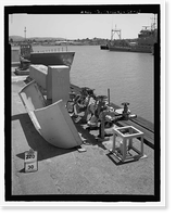 Historic Framed Print, Mare Island Naval Shipyard, Finger Piers 22 & 23, Railroad Avenue near Eighteenth Street, Vallejo, Solano County, CA - 13,  17-7/8" x 21-7/8"