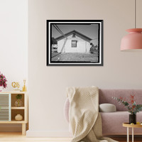 Historic Framed Print, Mare Island Naval Shipyard, Quartermaster & Tailor Shop, Railroad Avenue near Eighteenth Street, Vallejo, Solano County, CA - 3,  17-7/8" x 21-7/8"