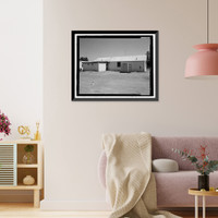 Historic Framed Print, Mare Island Naval Shipyard, Quartermaster & Tailor Shop, Railroad Avenue near Eighteenth Street, Vallejo, Solano County, CA - 4,  17-7/8" x 21-7/8"