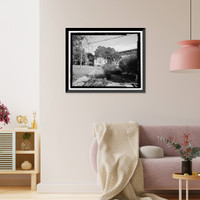 Historic Framed Print, Naval Training Station, Senior Officers' Quarters District, Naval Station Treasure Island, Yerba Buena Island, San Francisco, San Francisco County, CA - 5,  17-7/8" x 21-7/8"