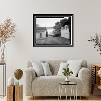 Historic Framed Print, Naval Training Station, Senior Officers' Quarters District, Naval Station Treasure Island, Yerba Buena Island, San Francisco, San Francisco County, CA - 8,  17-7/8" x 21-7/8"