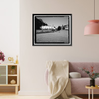 Historic Framed Print, Naval Training Station, Senior Officers' Quarters District, Quarters No. 1, Naval Station Treasure Island, 1 Whiting Way, Yerb, San Francisco, San Francisco County, CA,  17-7/8" x 21-7/8"